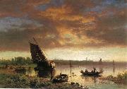 Albert Bierstadt Harbor_Scene oil